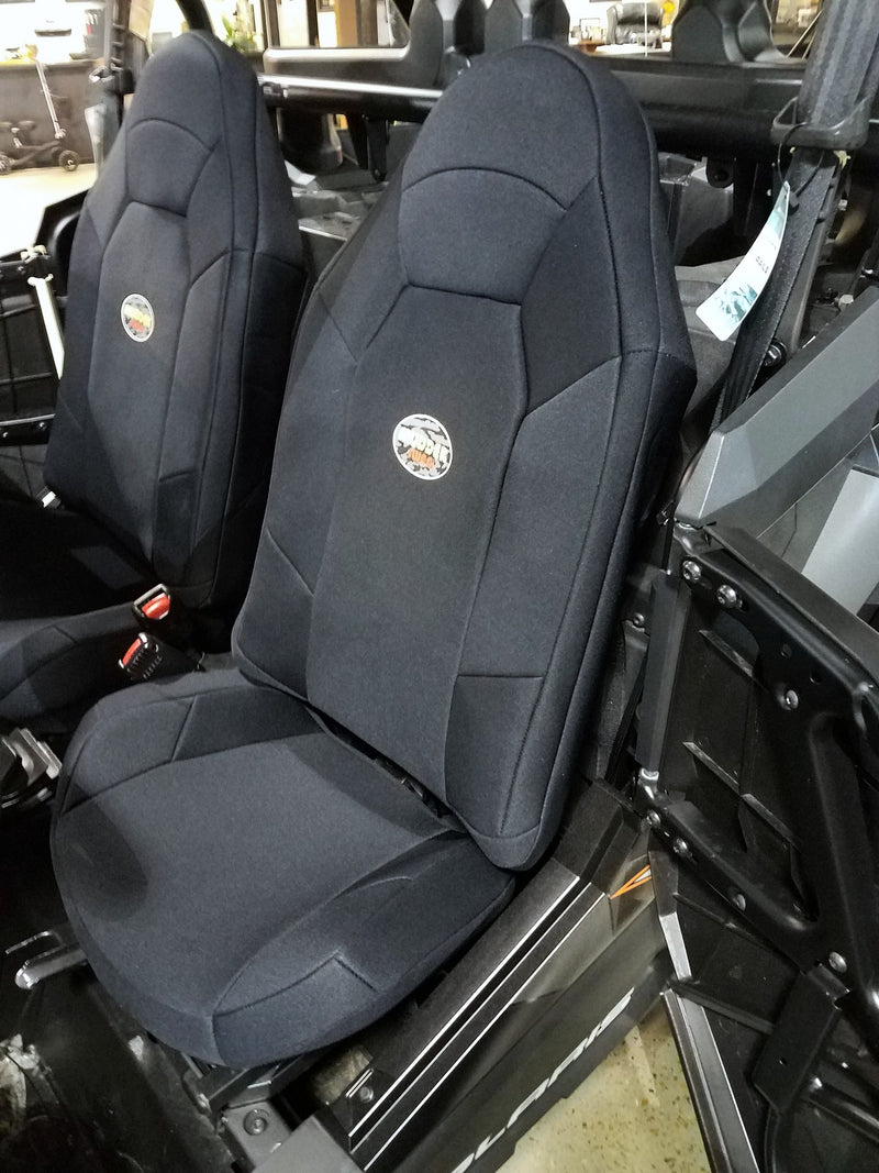 rocky b. with their polaris rzr xp 1000 and mudderswag seat covers