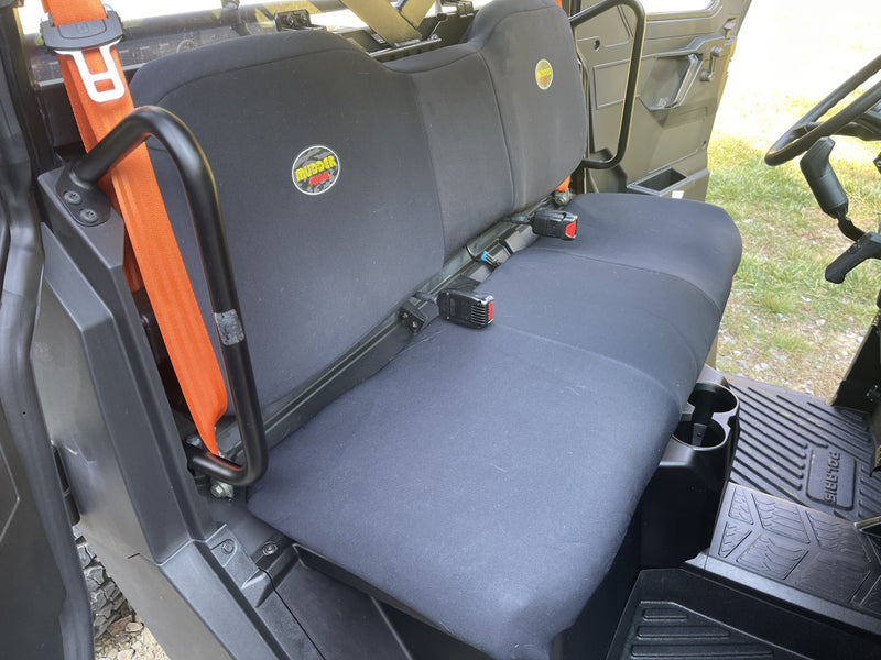 sarah m. with their polaris ranger xp 1000 and mudderswag seat covers