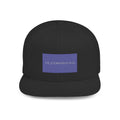 MudderSwag Ice Cold black snapback hat front view with embroidered brand panel