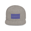 MudderSwag Ice Cold heather-grey snapback hat front view with embroidered brand panel