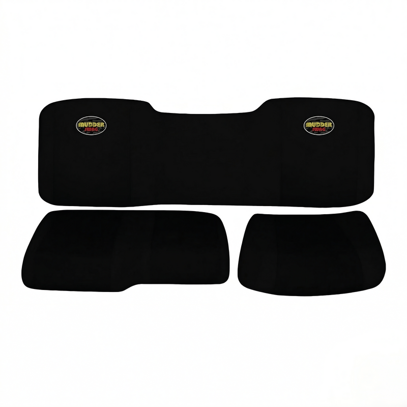 Polaris Ranger 3-piece padded neoprene bench seat cover set with solid backrest and split bottoms