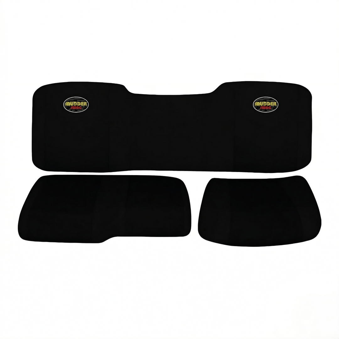 Polaris Ranger 3-piece padded neoprene bench seat cover set with solid backrest and split bottoms