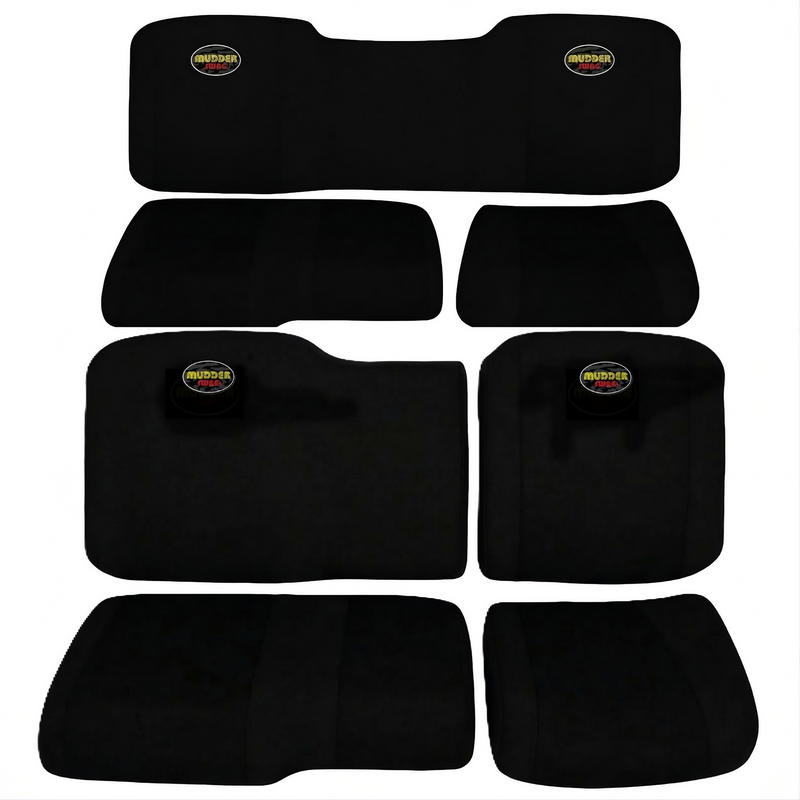 Polaris Ranger Crew 7-piece padded neoprene seat cover set with front split and rear bench configuration