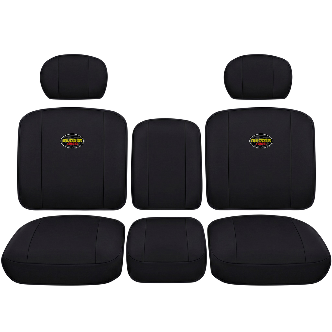 MudderSwag padded neoprene seat covers for Can-Am Defender, 8-piece set, black