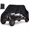 MudderSwag 2-seater 4-seater UTV cover installed on Polaris RZR with included storage bag